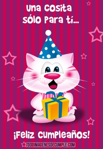 imagenes de feliz cumpleaños con gatito