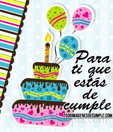 imagenes de cumpleaños con torta y globos