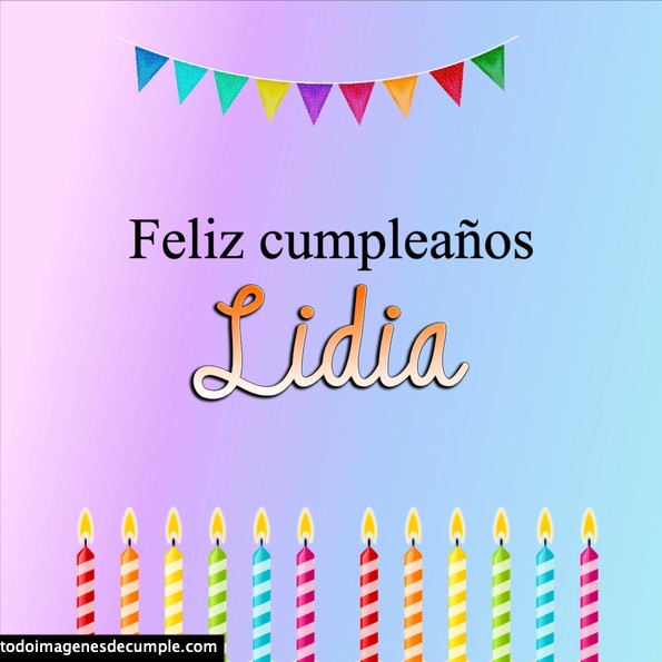 Feliz cumpleaños Lidia