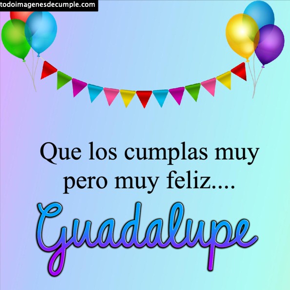Feliz cumpleanos Guadalupe