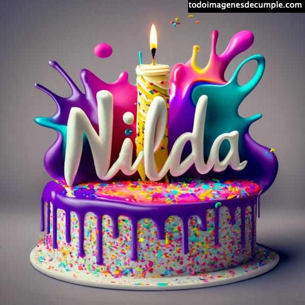 imagenes con nombre 3d en pastel de cumpleanos nilda
