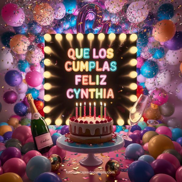imagenes de feliz cumpleaños nombre cynthia