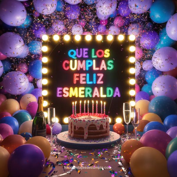 imagenes de feliz cumpleaños nombre esmeralda