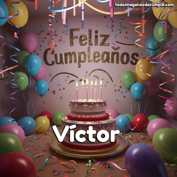 tarjeta feliz cumpleaños victor