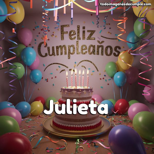 tarjeta feliz cumpleaños julieta
