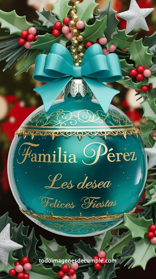 apellidos personalizados para desear felices fiestas