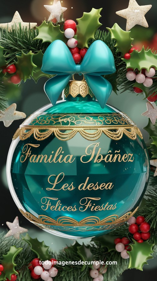 apellidos personalizados para desear felices fiestas