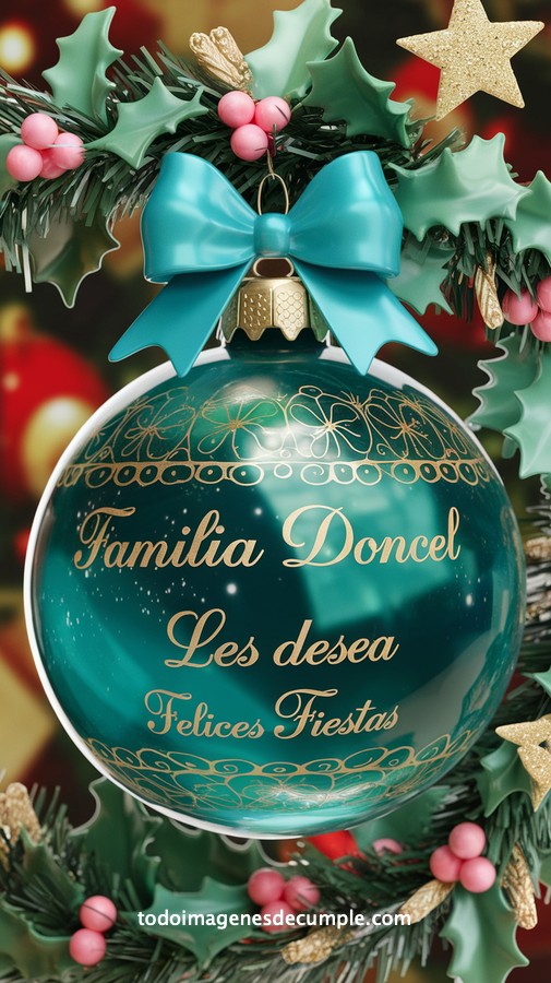 apellidos personalizados para desear felices fiestas