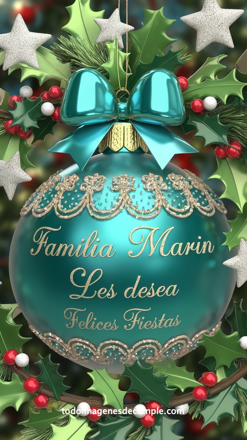 apellidos personalizados para desear felices fiestas