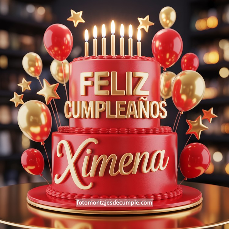 Nombres de cumpleaños en pastel