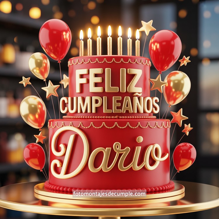 Nombres de cumpleaños en pastel