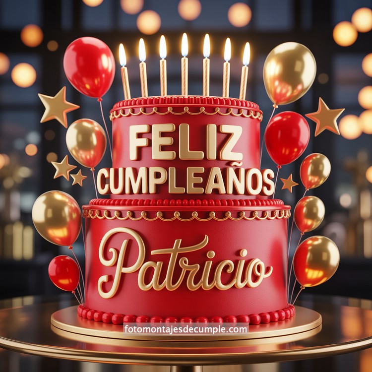 Nombres de cumpleaños en pastel