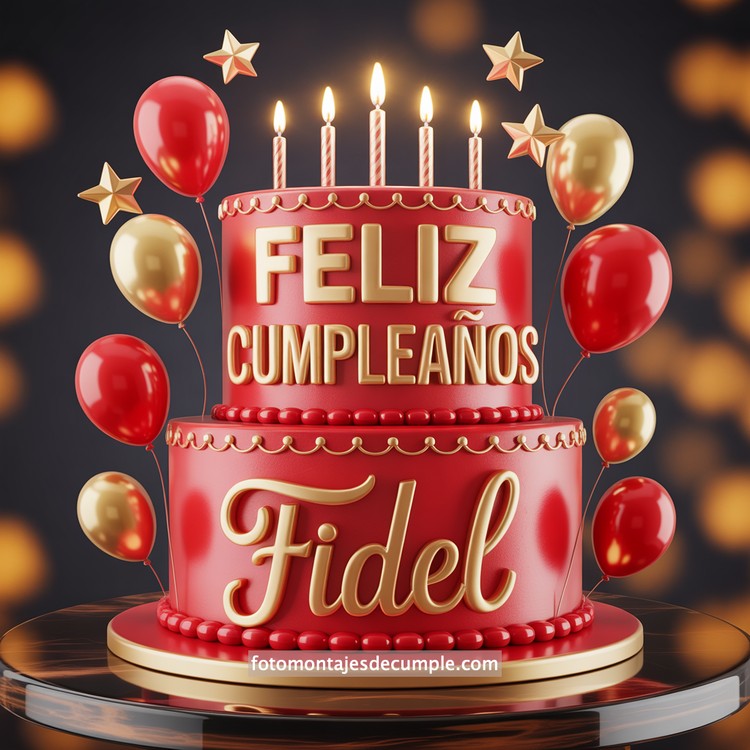 Nombres de cumpleaños en pastel