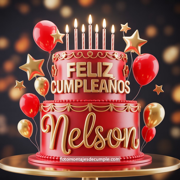 Nombres de cumpleaños en pastel