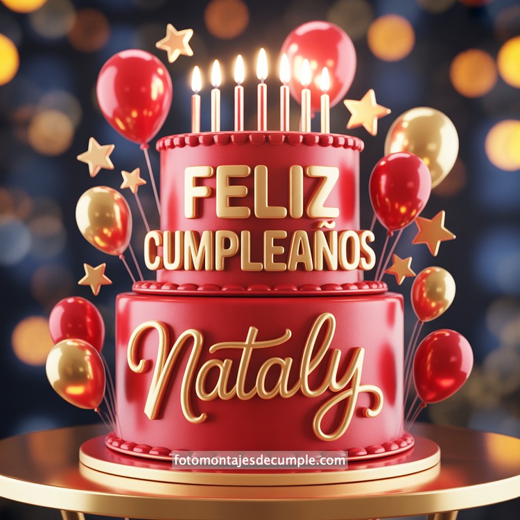 Nombres de cumpleaños en pastel