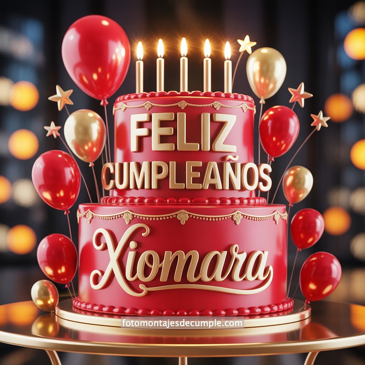 Nombres de cumpleaños en pastel