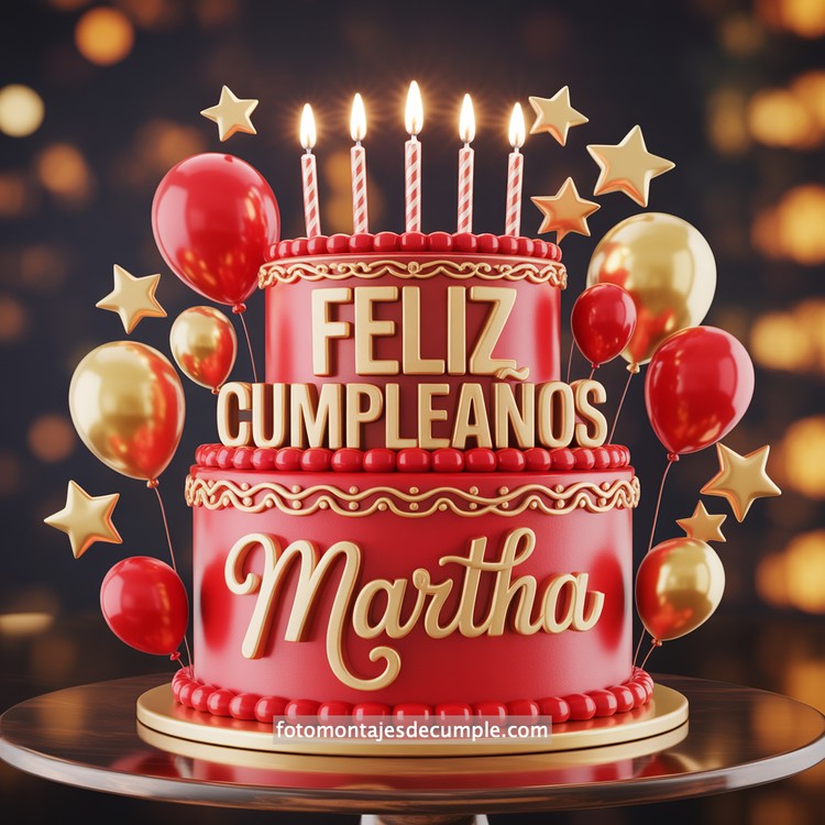 Nombres de cumpleaños en pastel