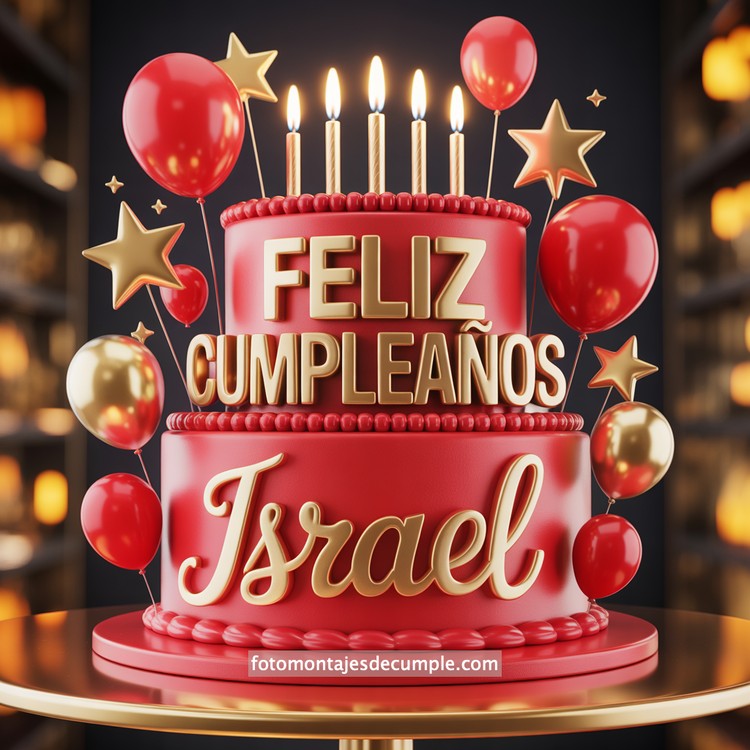 Nombres de cumpleaños en pastel