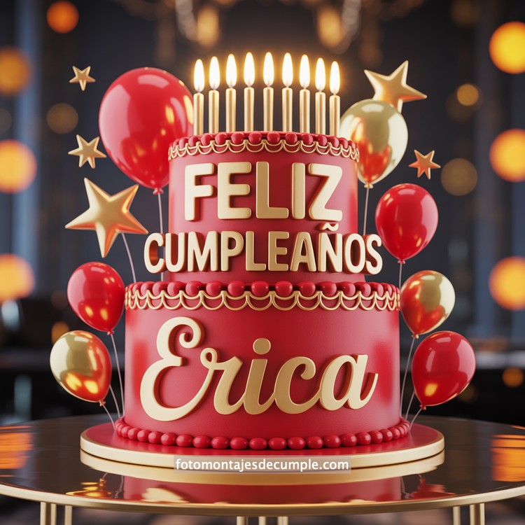 Nombres de cumpleaños en pastel