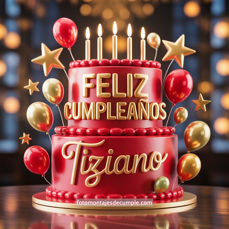 Nombres de cumpleaños en pastel