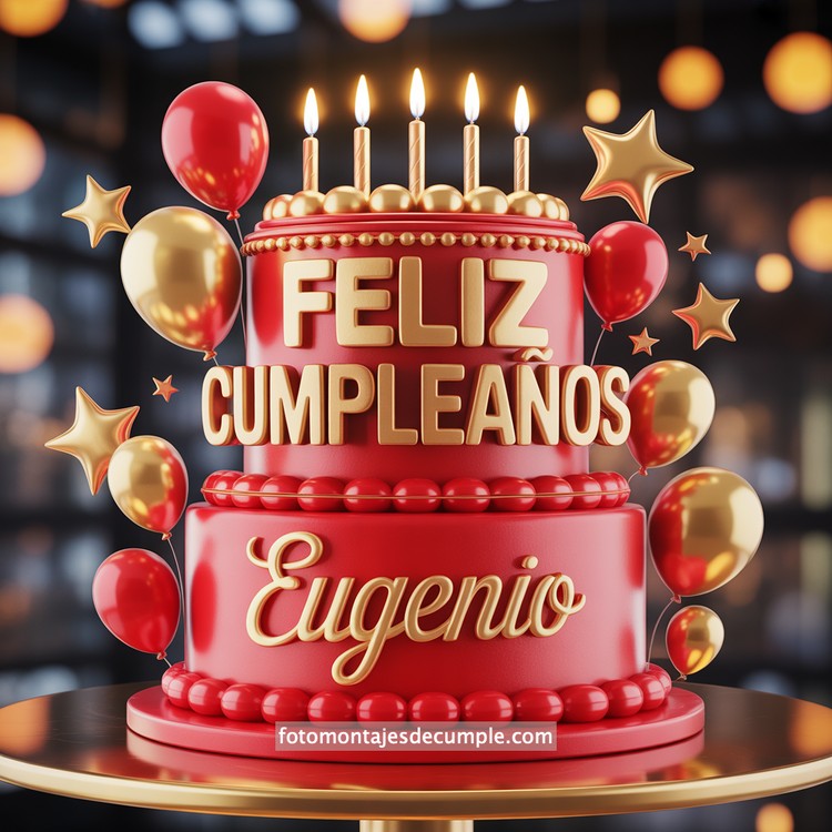 Nombres de cumpleaños en pastel