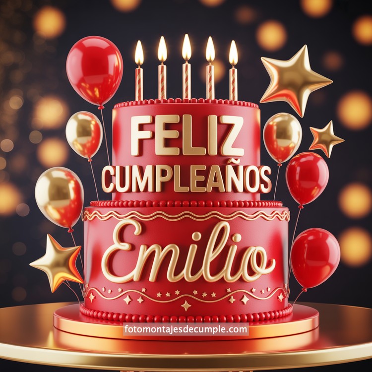 Nombres de cumpleaños en pastel