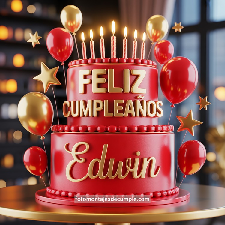 Nombres de cumpleaños en pastel