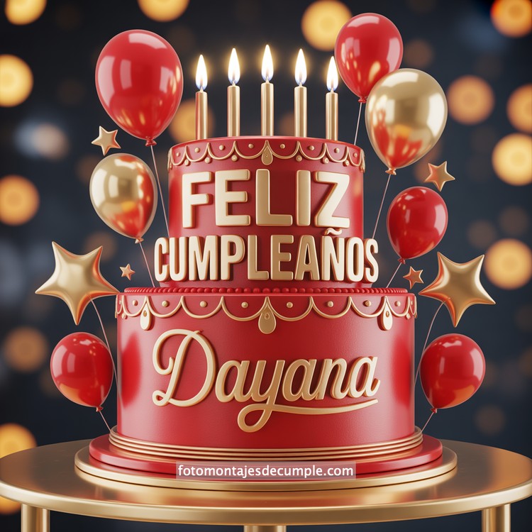 Nombres de cumpleaños en pastel