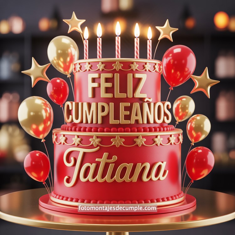 Nombres de cumpleaños en pastel