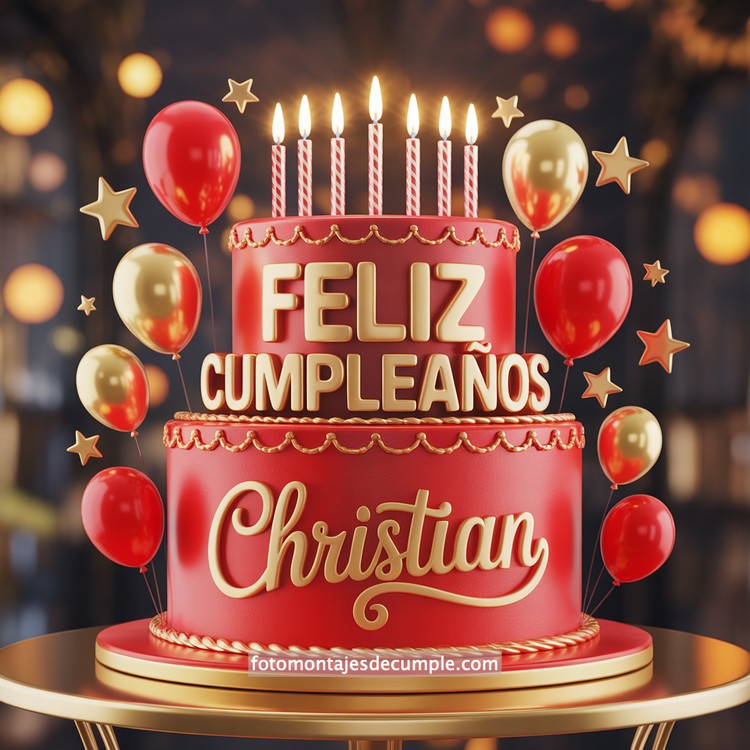 Nombres de cumpleaños en pastel