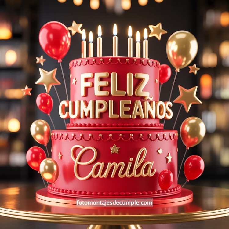 Nombres de cumpleaños en pastel