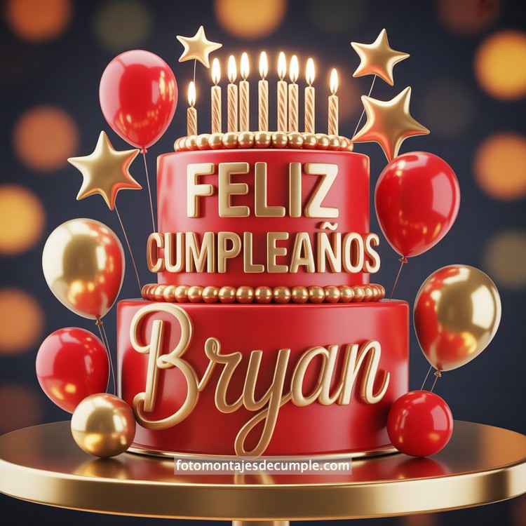 Nombres de cumpleaños en pastel