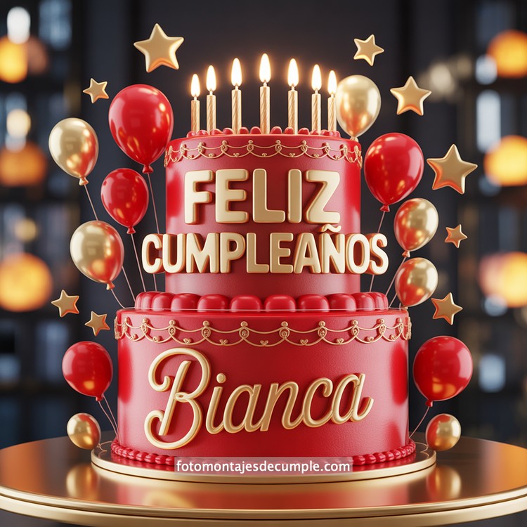 Nombres de cumpleaños en pastel