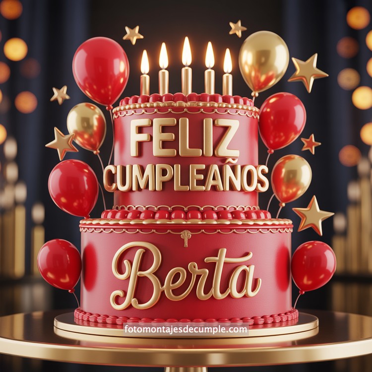 Nombres de cumpleaños en pastel