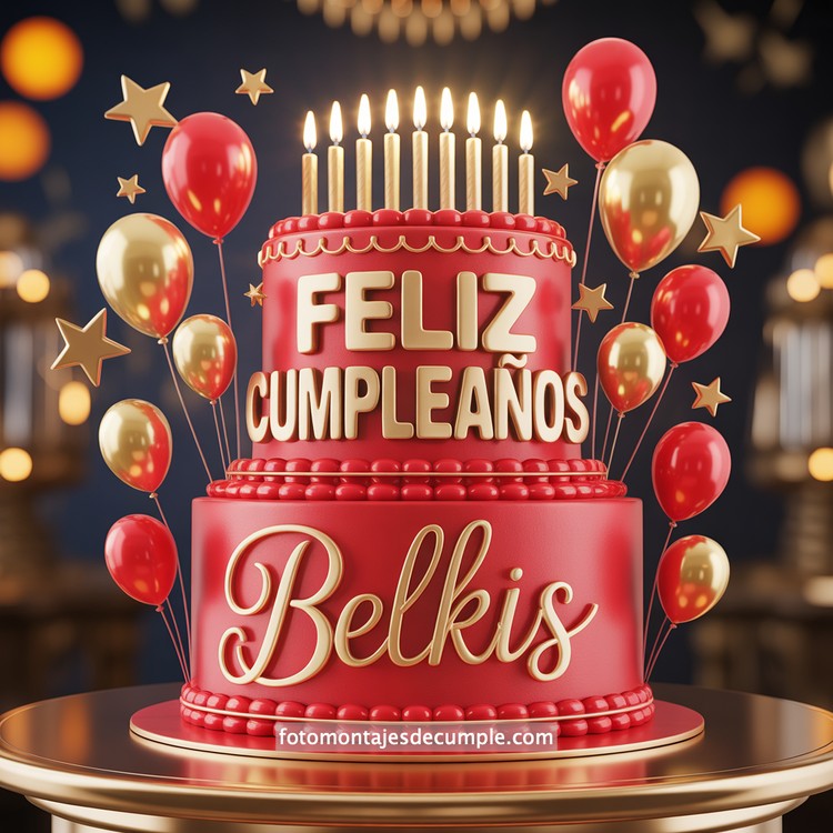 Nombres de cumpleaños en pastel