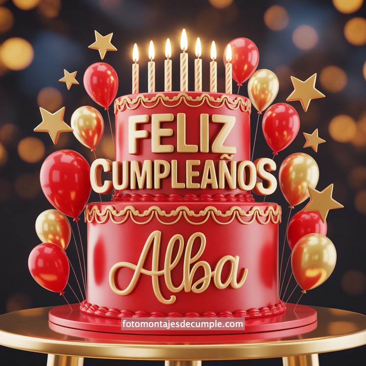 Nombres de cumpleaños en pastel