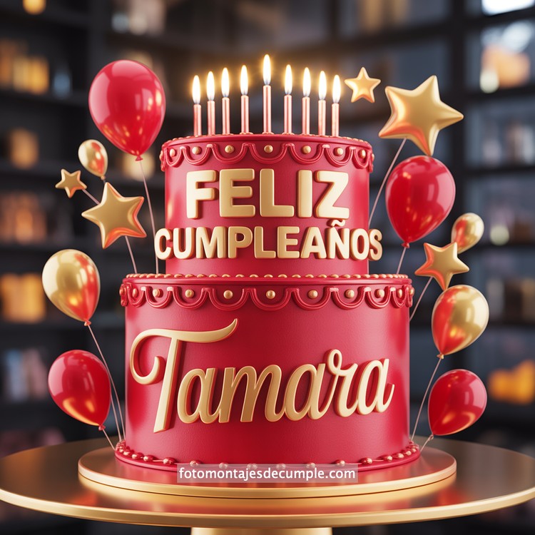 Nombres de cumpleaños en pastel