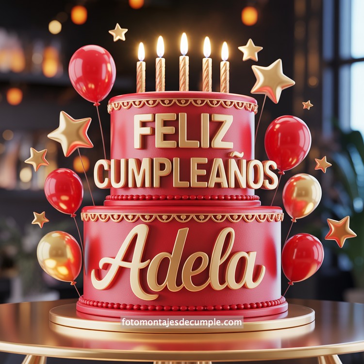 Nombres de cumpleaños en pastel