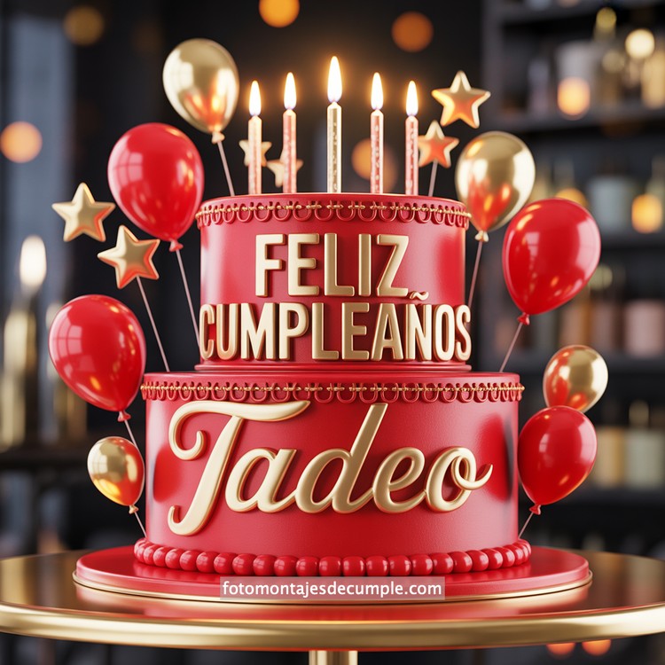 Nombres de cumpleaños en pastel