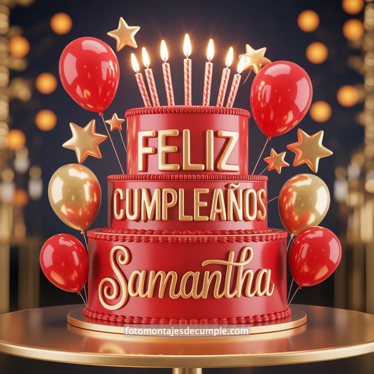 Nombres de cumpleaños en pastel