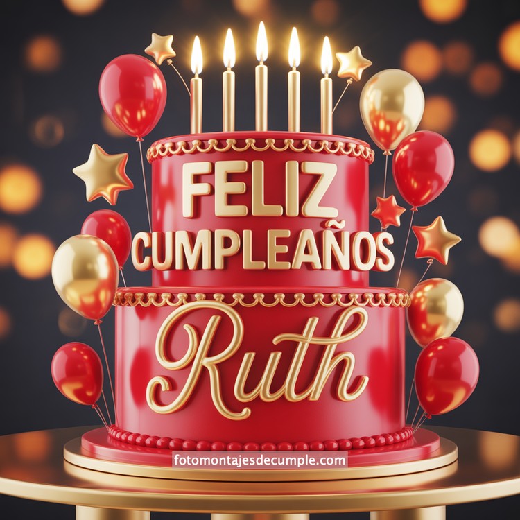 Nombres de cumpleaños en pastel